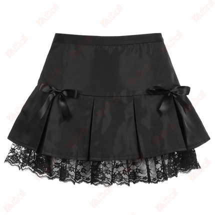 girls skirt with satin bow